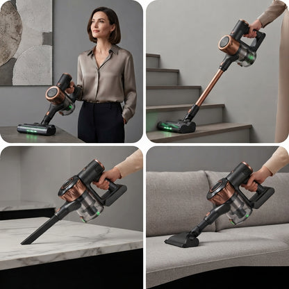 Aspirateur balais sans fil – Aspiration 55'000 Pa, autonomie 45 min-kleeva