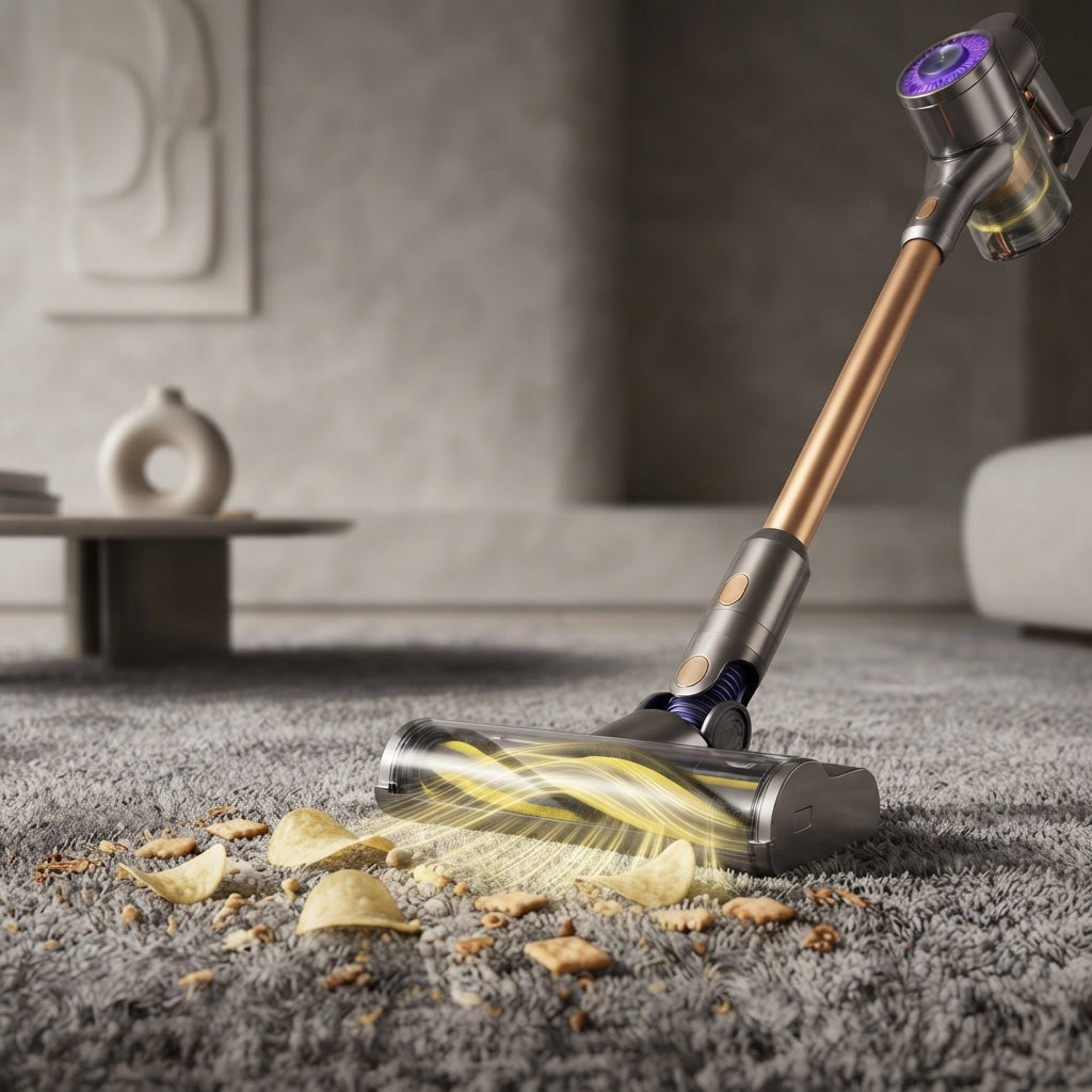 Aspirateur balais sans fil – Aspiration 55'000 Pa, autonomie 45 min-kleeva