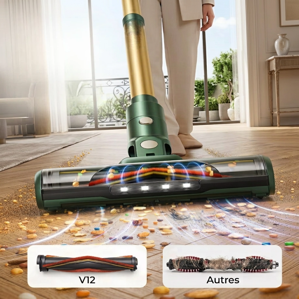 Aspirateur balais sans fil à charge rapide 600W -Kleeva