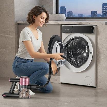 Aspirateur balais sans fil rose 40'000 pa 500W-Kleeva
