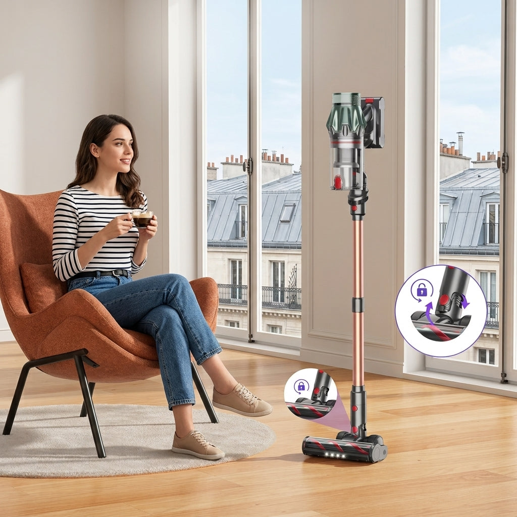 Aspirateur balais sans fil autonomie de 70 minutes-Kleeva