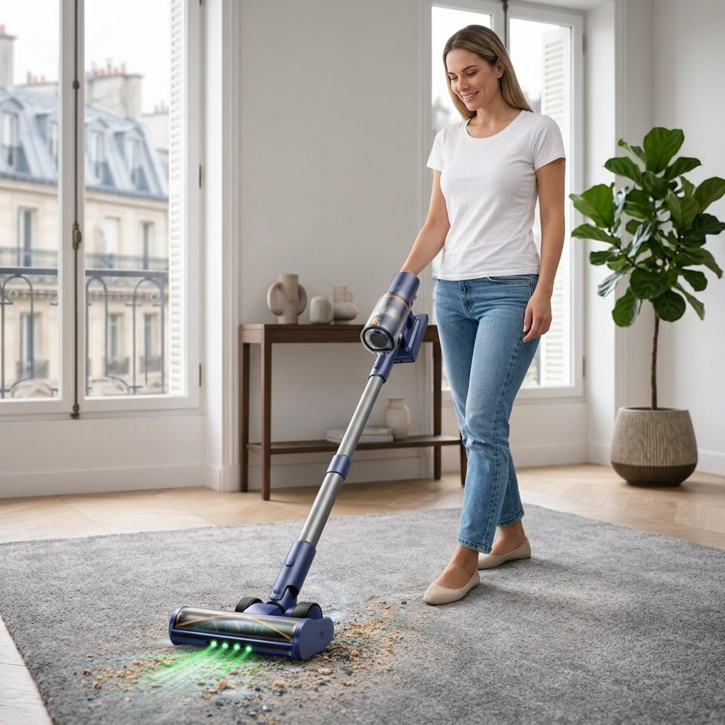 Aspirateur balai sans fil 75000PA Puissance-Kleeva
