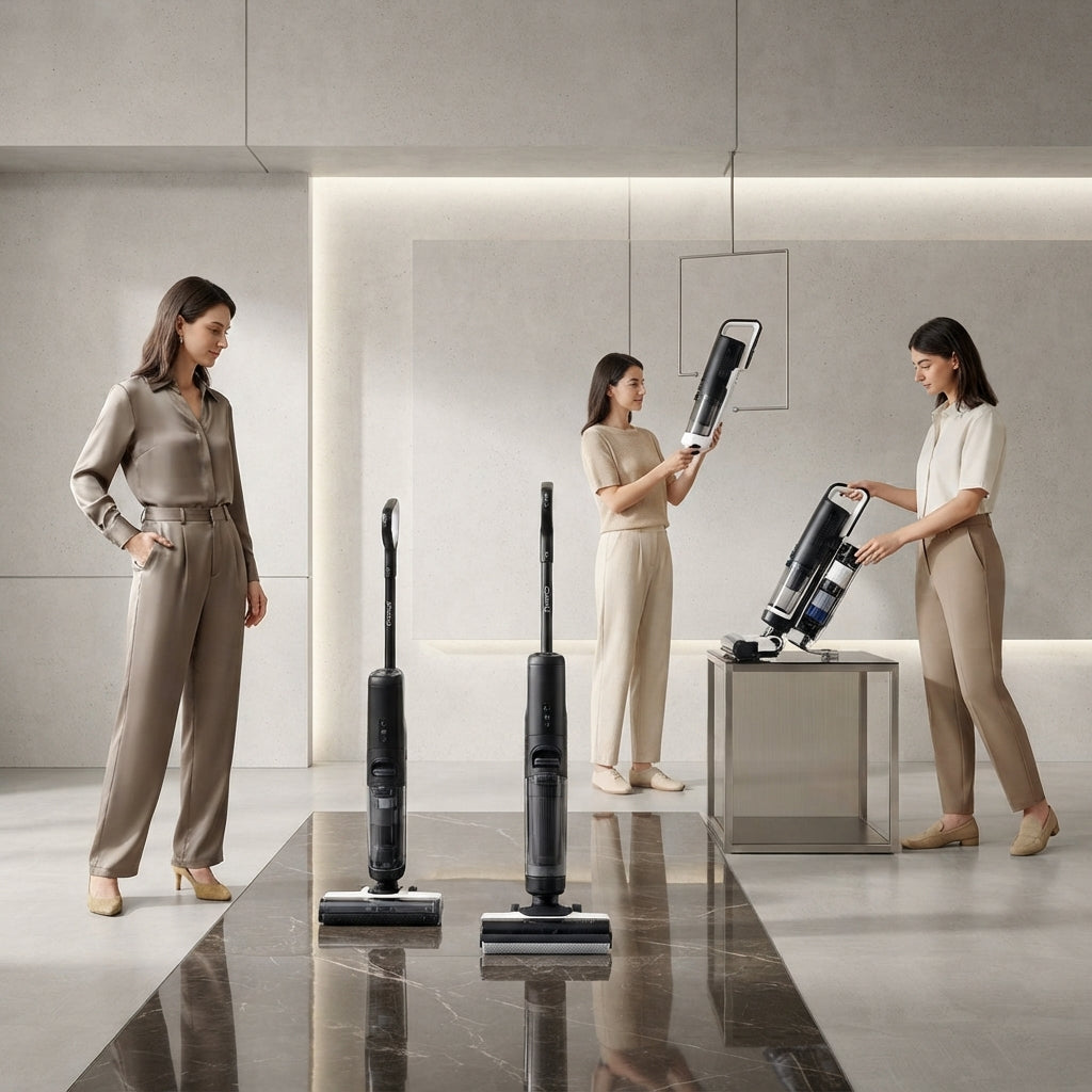 Aspirateur balais sans fil double bord, anti‑emmêlement-Kleeva