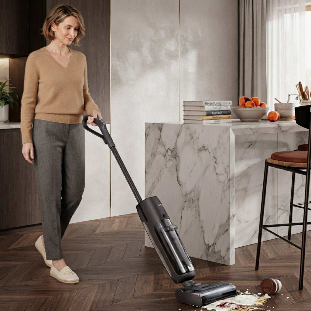 Aspirateur balais sans fil avec grand réservoir d'eau double-Kleeva